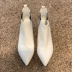 Nine West white booties